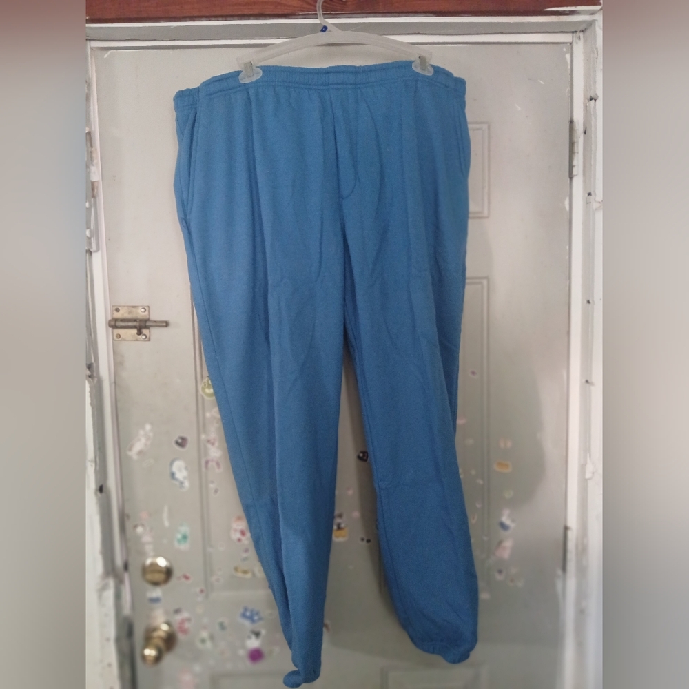 Blue Flece Lined Track Pants (0273)